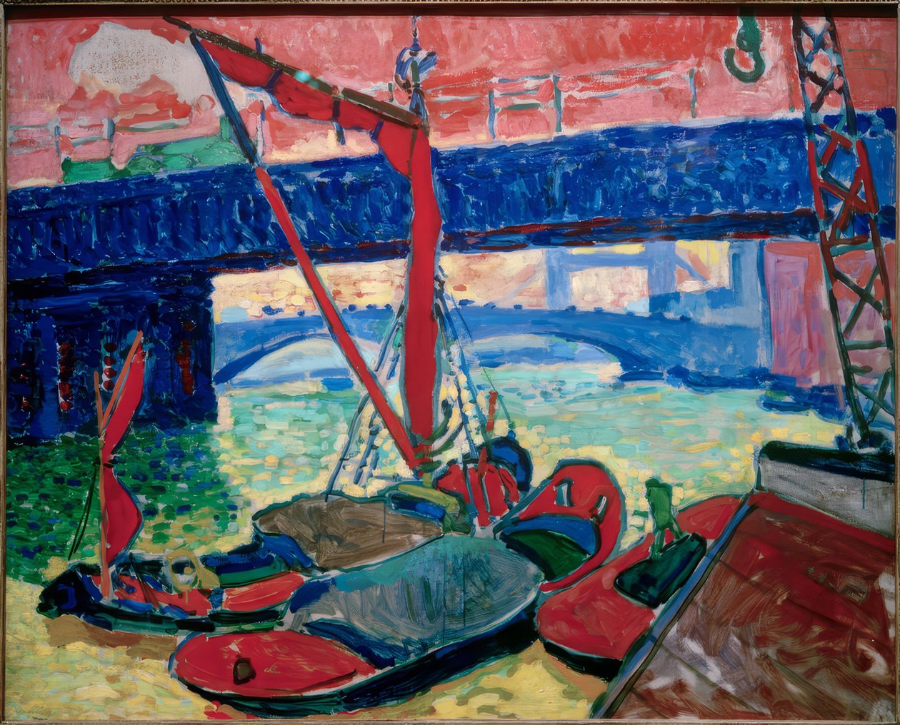 Boote auf der Themse (Die Southwark-Brücke) von Andre Derain