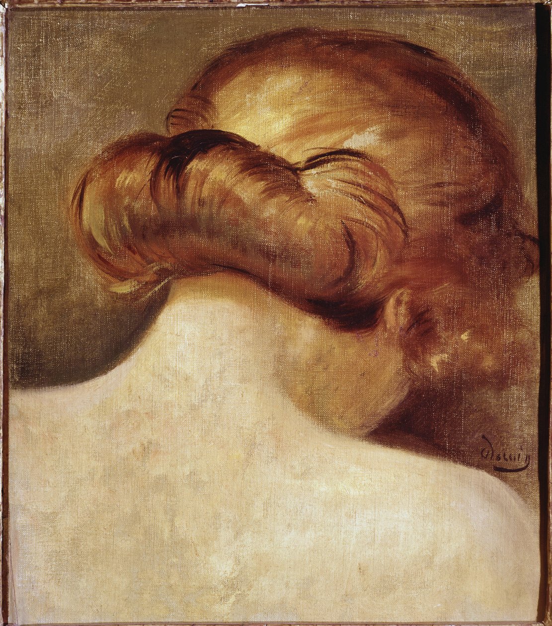 Nacken einer blonden Frau mit Dutt. Gemälde von André Derain (1880-1954) 1928 Paris. Georges Pompidou Nationales Zentrum für Kunst und Kultur von Andre Derain