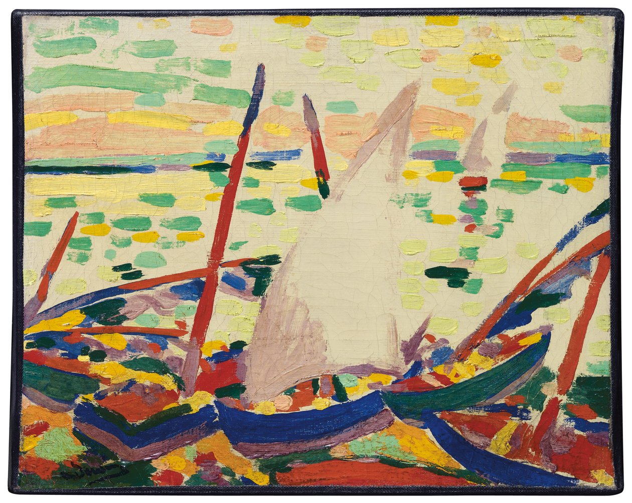 Boote am Strand von Collioure von Andre Derain