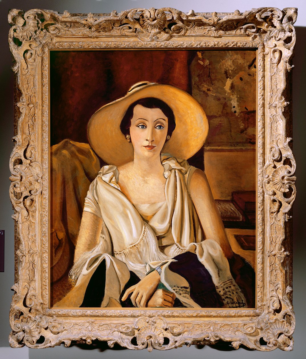 Porträt von Madame Paul Guillaume mit großem Hut, ca. 1928-29 von Andre Derain