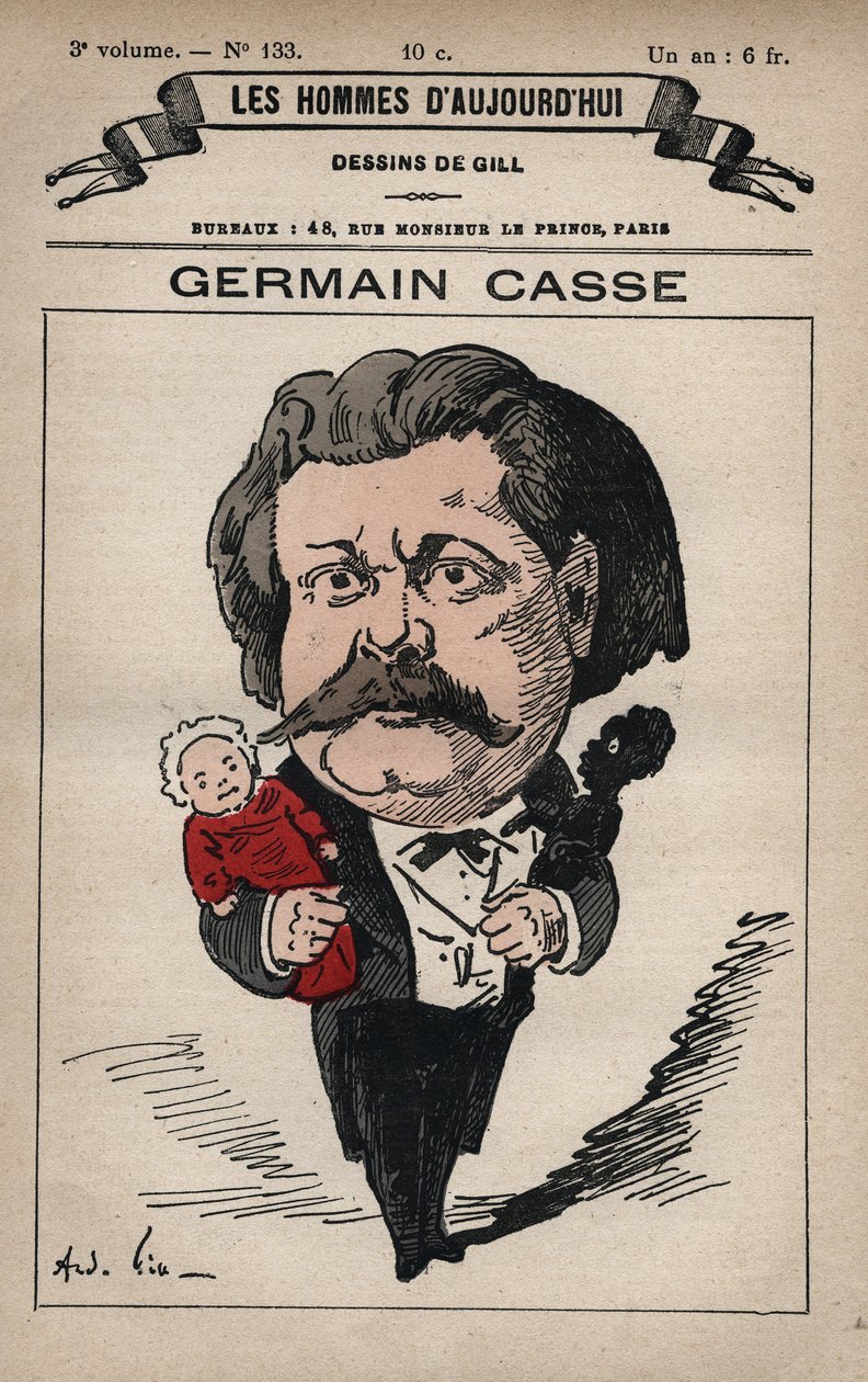 Karikatur von Germain Casse (1837-1900) französischer Politiker, aus 