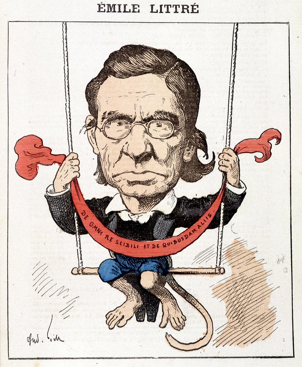 Emile Littré - von Gill, in „Les Hommes d
