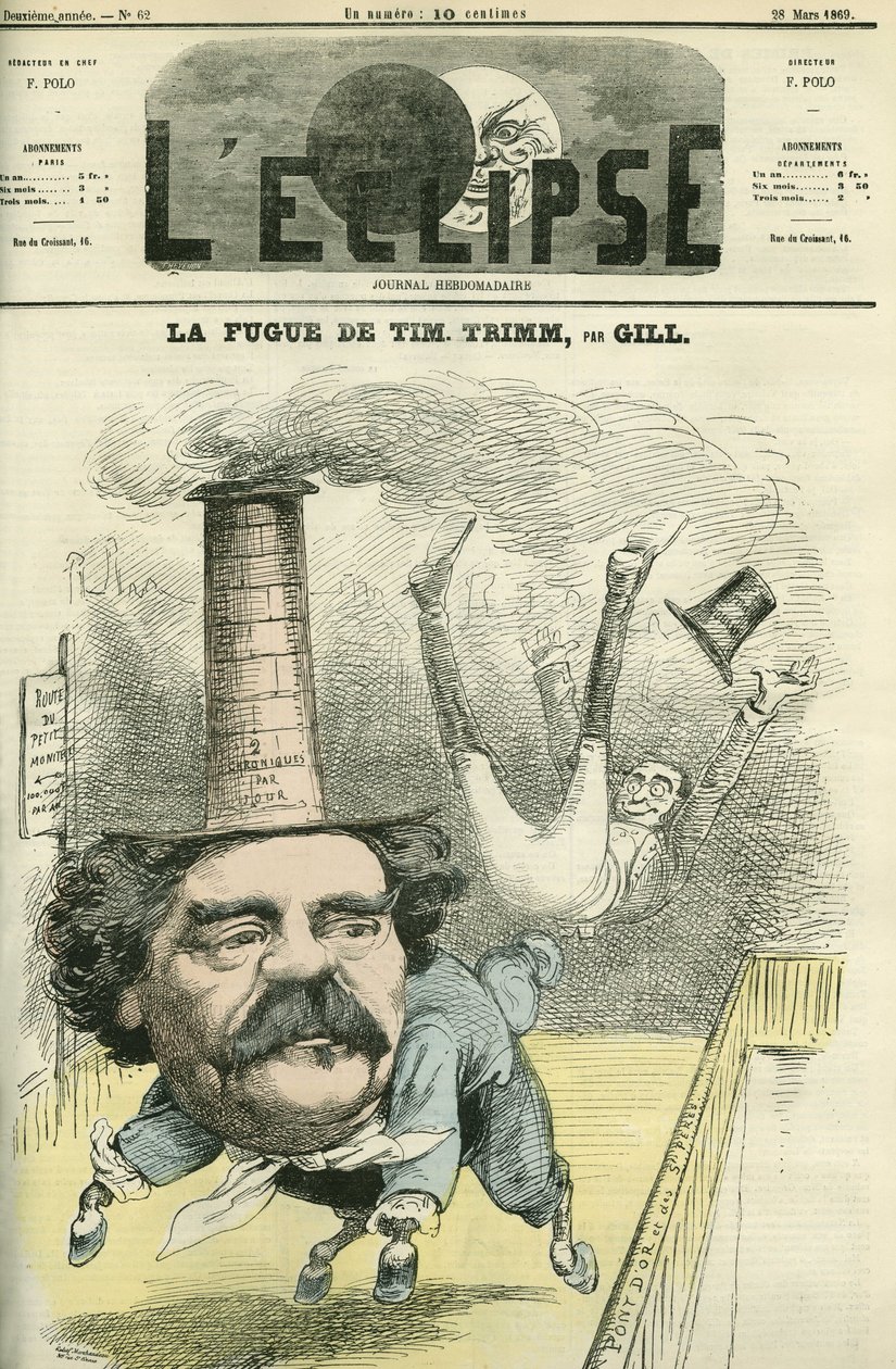 Leo Lespes alias Timothy Trim (1815-1875), französischer Journalist von Andre Gill