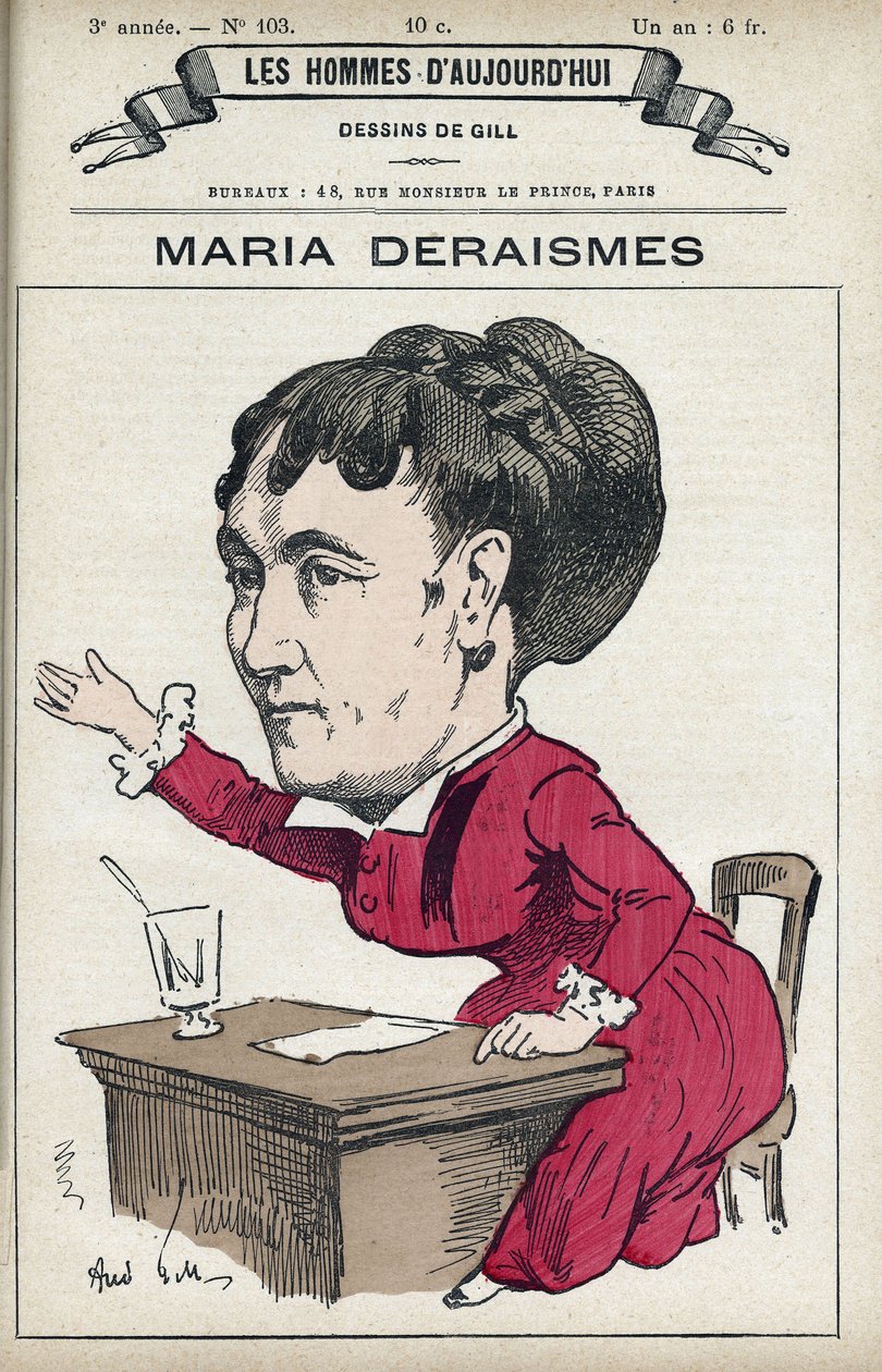 Porträt von Maria Deraismes (1828-1894), eine französische ...