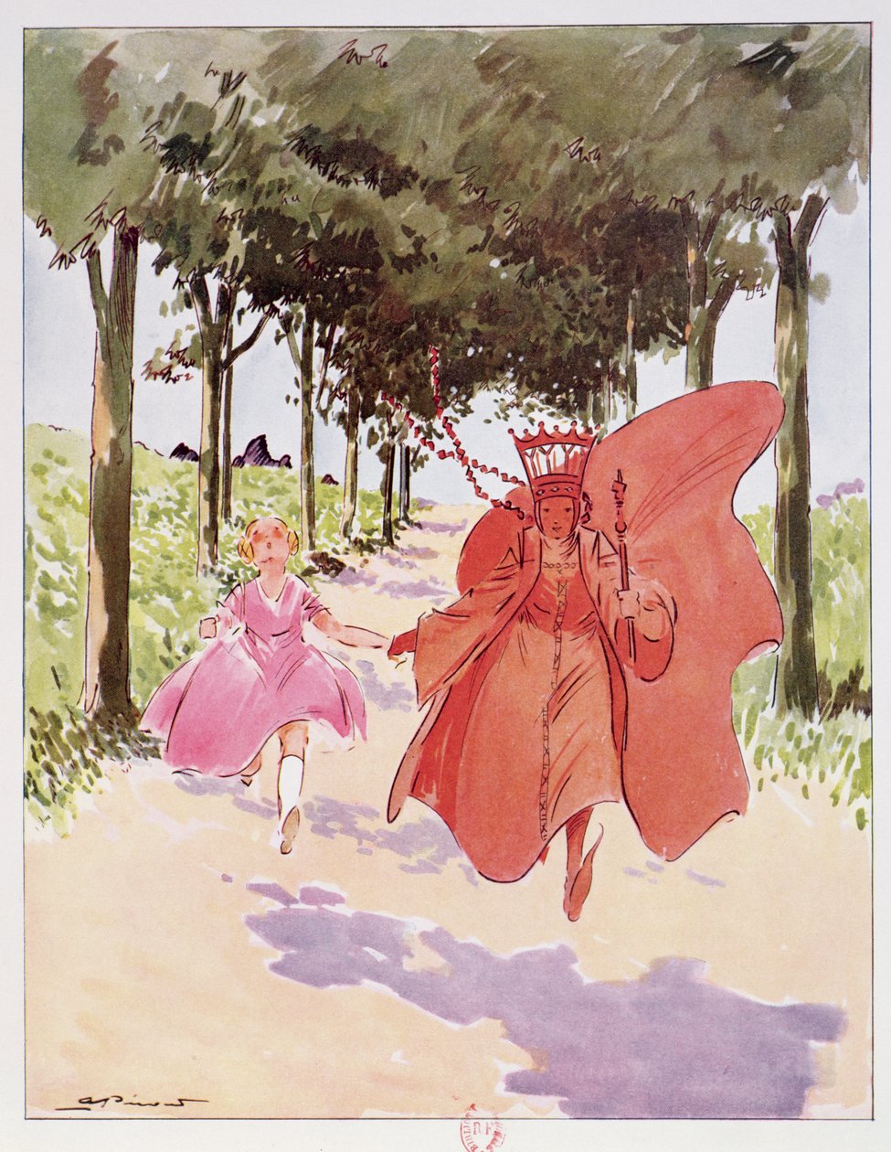 Alice und die Rote Königin, Illustration aus 
