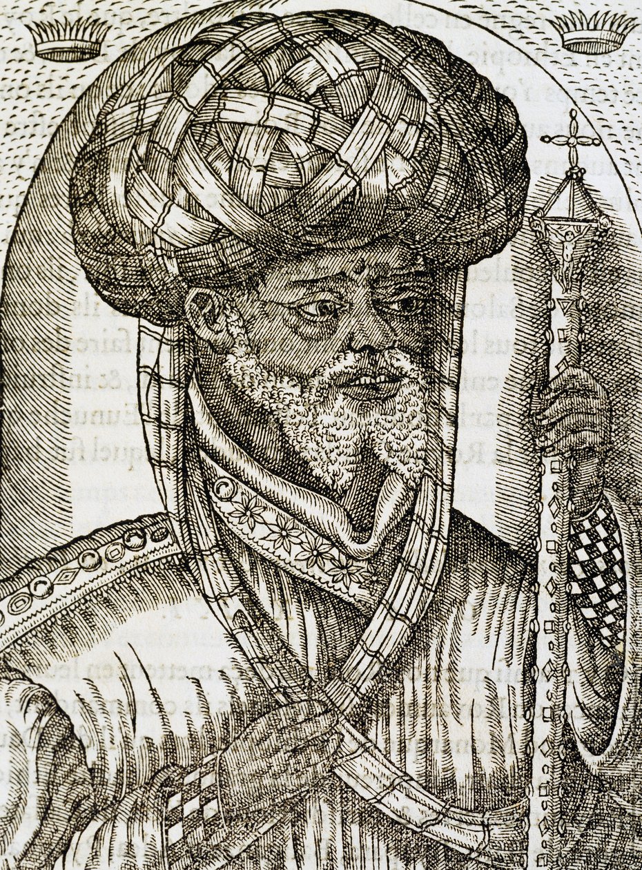 Abessinischer Priester, aus Universal Cosmology, von Andre Thevet (1504-1592), Stich von Andre Thevet