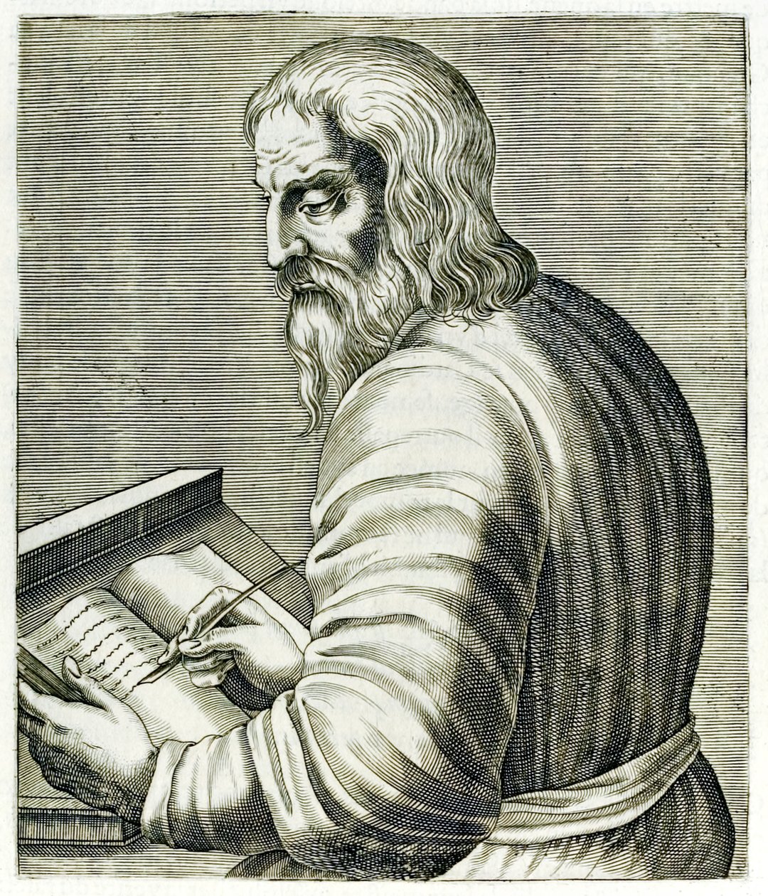 Georg von Trebizond, aus „Wahre Porträts“ von André Thévet, veröffentlicht 1594 von Andre Thevet