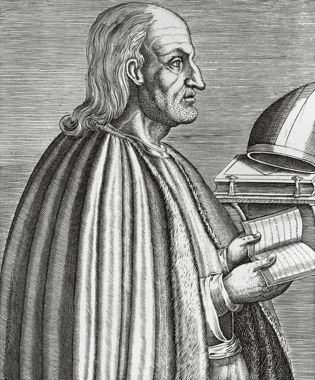 Porträt von Anselm von Canterbury, auch bekannt als Anselm von Aosta (1033-1109), Heiliger, Theologe und Kirchenlehrer, Erzbischof von Canterbury, Gravur von 1584 von Andre Thevet (1502-1590) von Andre Thevet