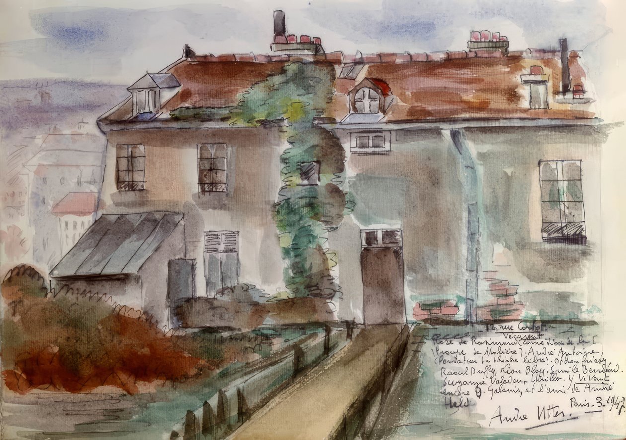 Paris, Haus 12 Rue Cortot von Andre Utter