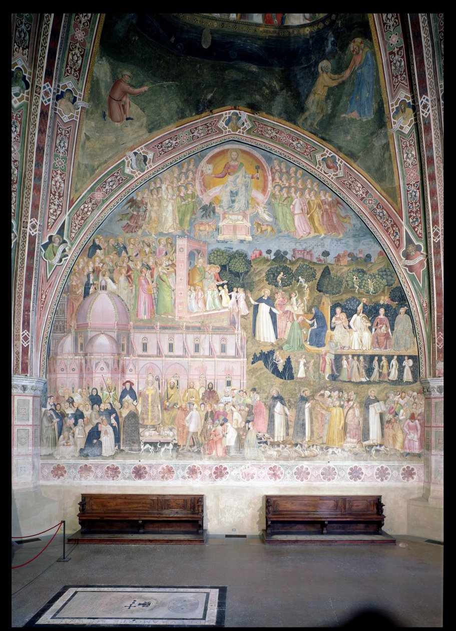 Die Kirche kämpfend und triumphierend, in der Spanischen Kapelle, ca. 1369 von Andrea di Bonaiuto