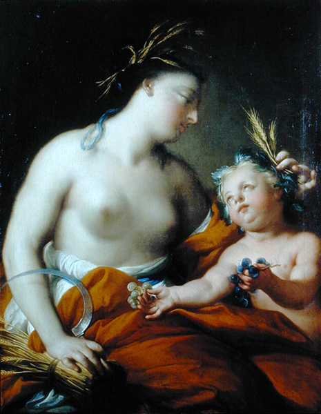 Allegorie des Herbstes (Ceres) von Andrea (attr.to) Casali