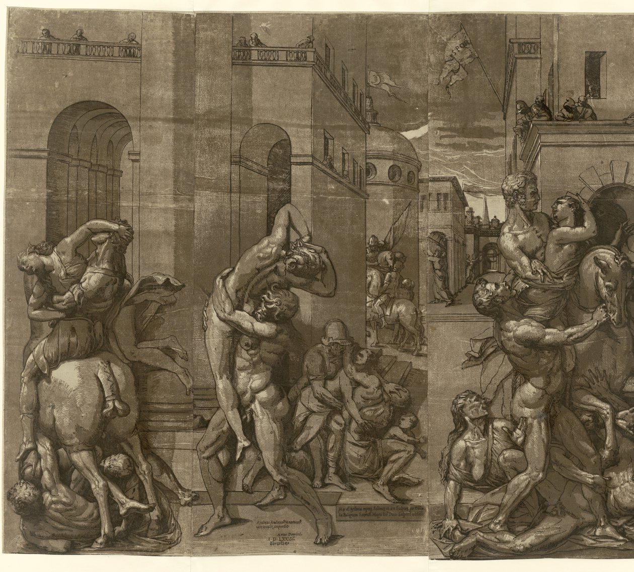 Raub der Sabinerinnen von Andrea Andreani