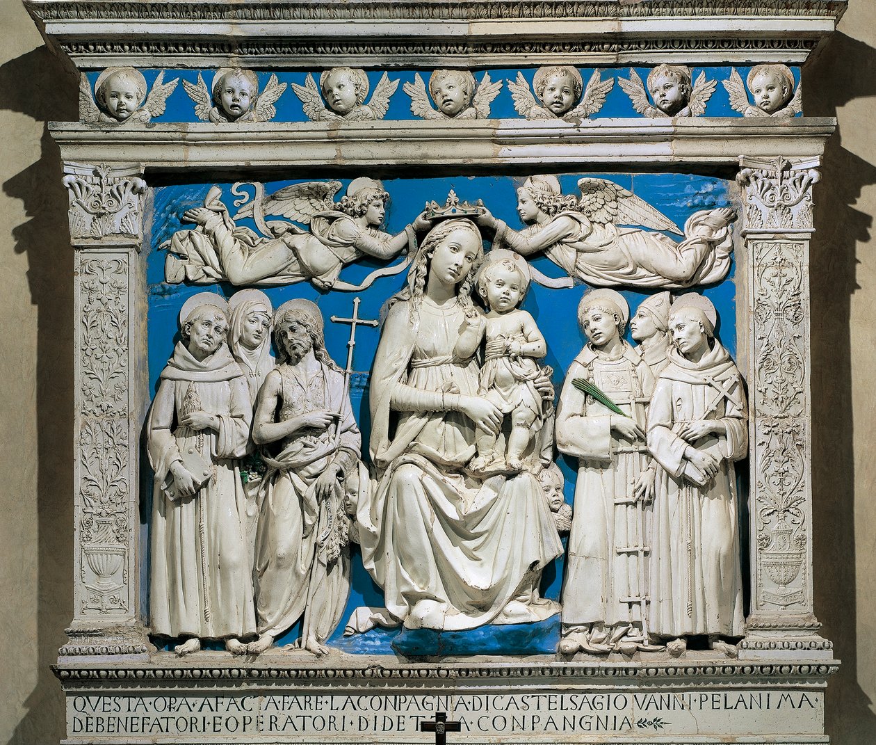 Madonna mit Kind und Heiligen von Andrea Della Robbia