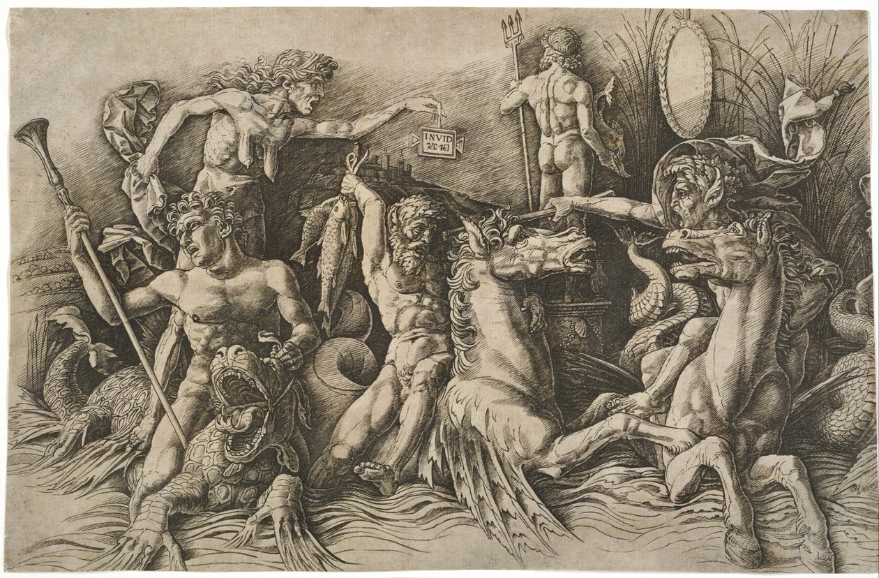 Schlacht der Meeresgötter von Andrea Mantegna