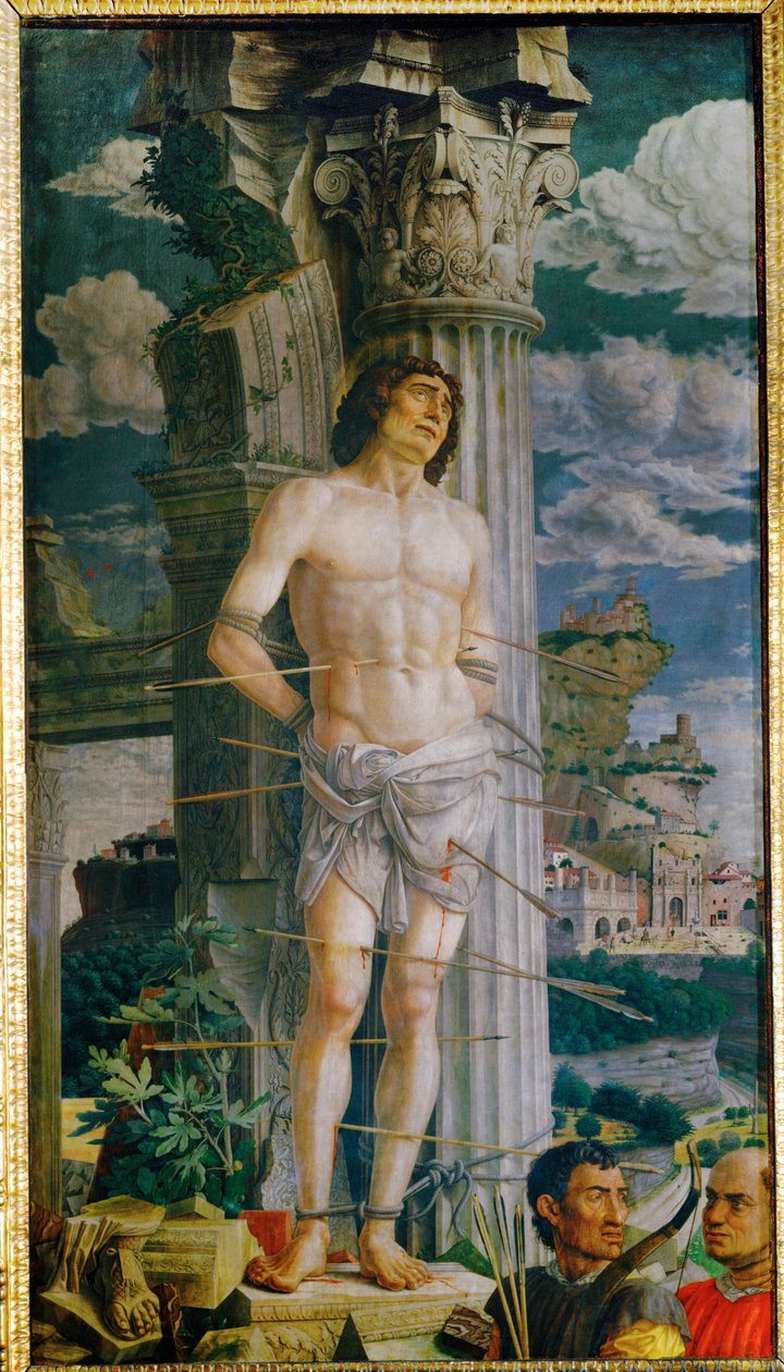Der heilige Sebastian, gemalt für die Familie Gonzaga von Mantua von Andrea Mantegna