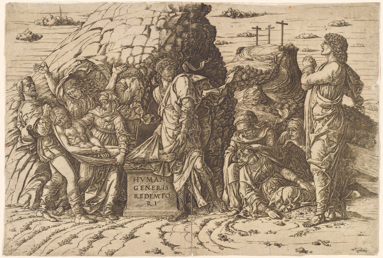Die Grablegung, ca. 1470-1475 von Andrea Mantegna
