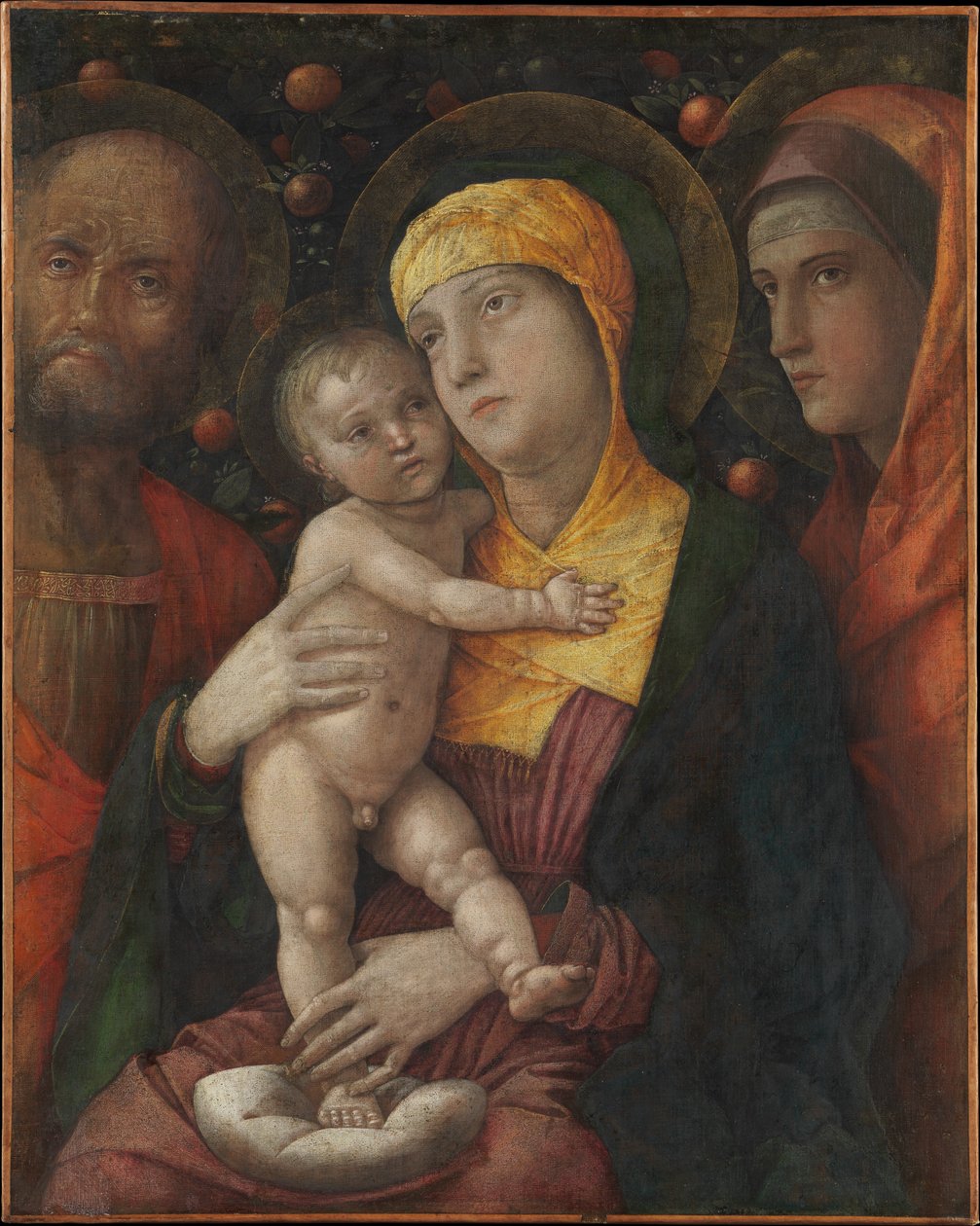 Die Heilige Familie mit der Heiligen Maria Magdalena von Andrea Mantegna