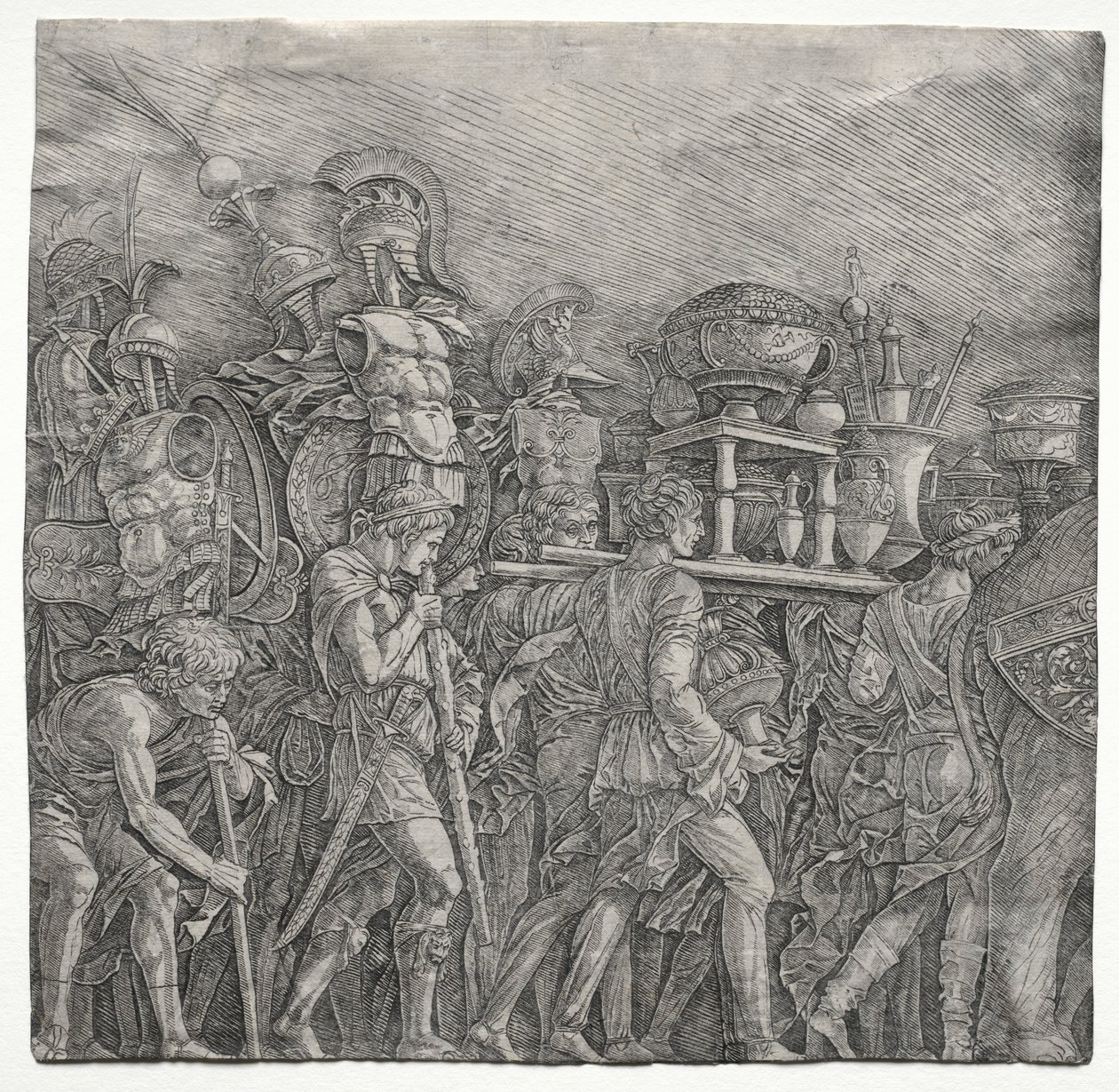 Die Triumphe Caesars: Die Kürassierträger, um 1495 von Andrea Mantegna