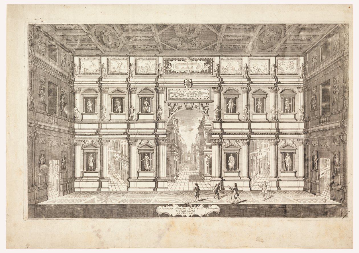 Innenansicht des Teatro Olimpico in Vicenza von Andrea Palladio