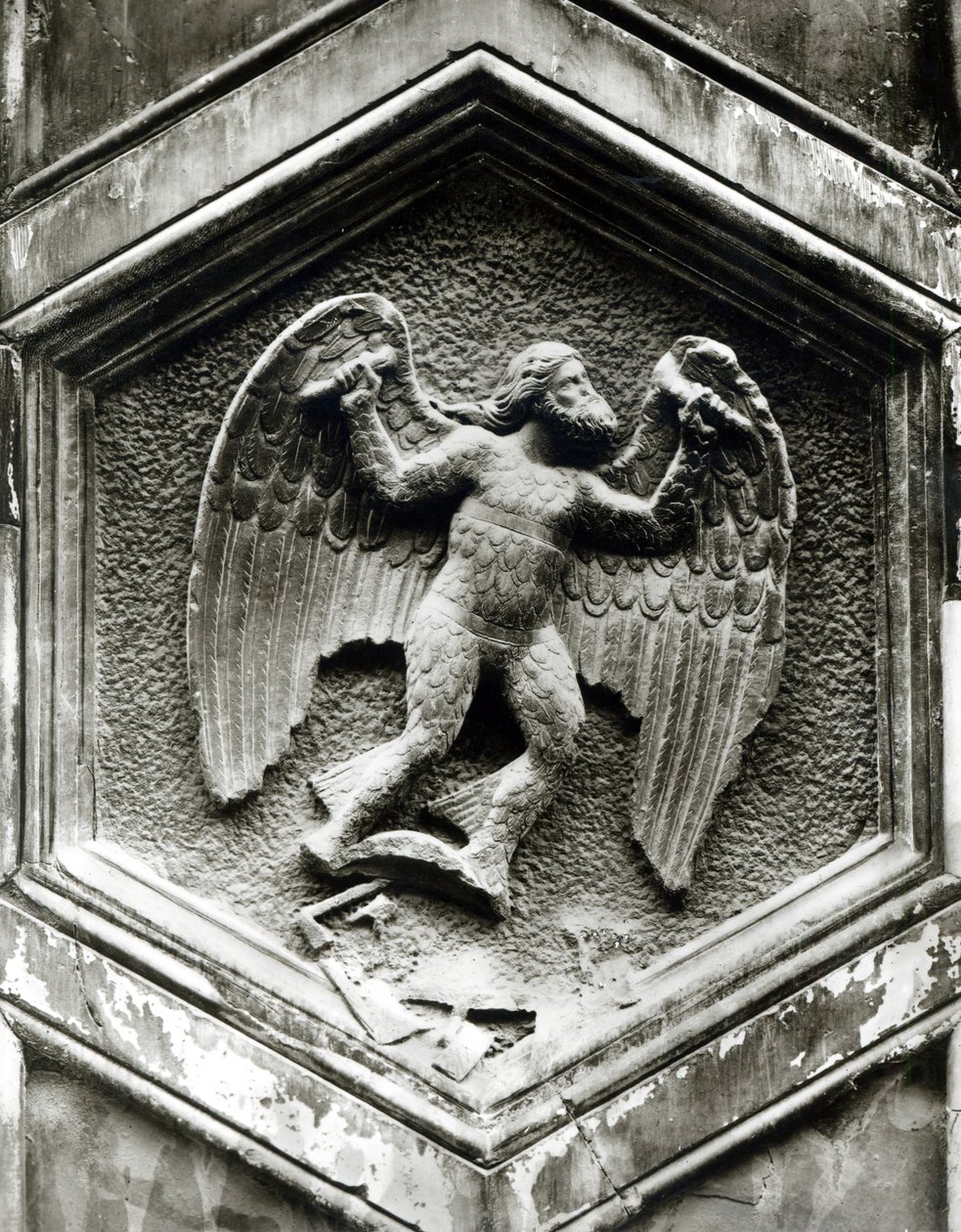 Daedalus, dekoratives Relief vom Campanile, Florenz, ca. 1348-50 von Andrea Pisano