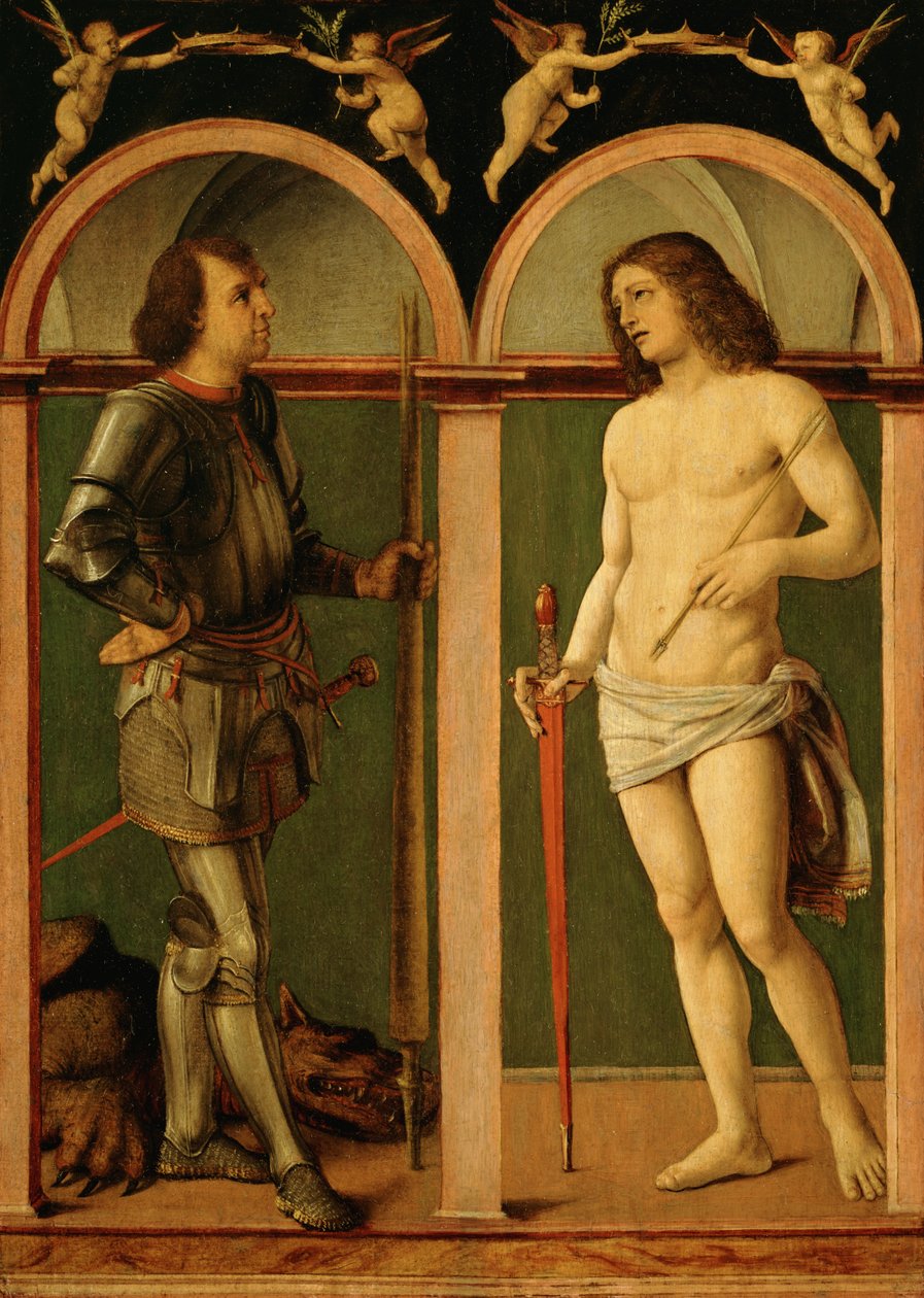 Heiliger Georg und Heiliger Sebastian von Andrea Solario