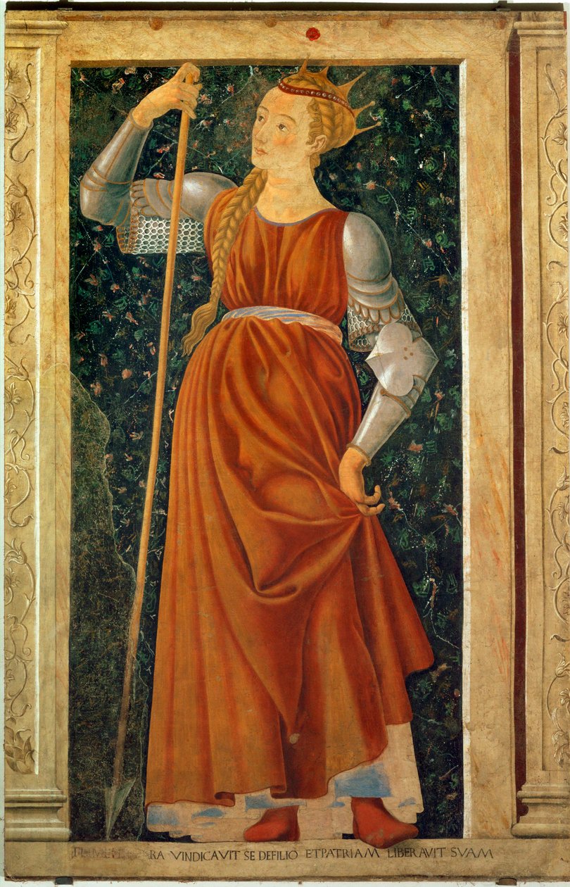Legendäre Königin Tomiri, aus der Serie Berühmte Männer und Frauen, gemalt für die Villa Carducci in Legnaia von Andrea del Castagno