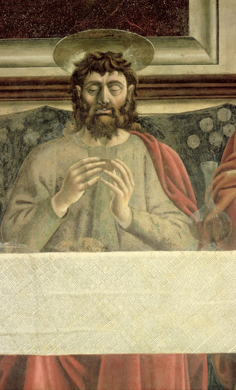 Das letzte Abendmahl, Detail von Jakobus dem Älteren, 1447 (Detail) von Andrea del Castagno