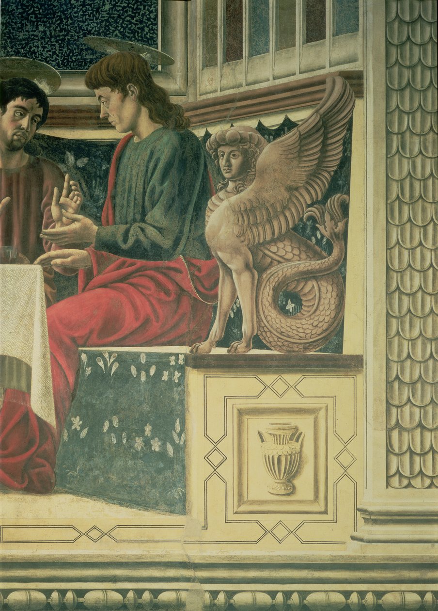 Das letzte Abendmahl, Detail von Jakobus dem Jüngeren, 1447 (Detail) von Andrea del Castagno