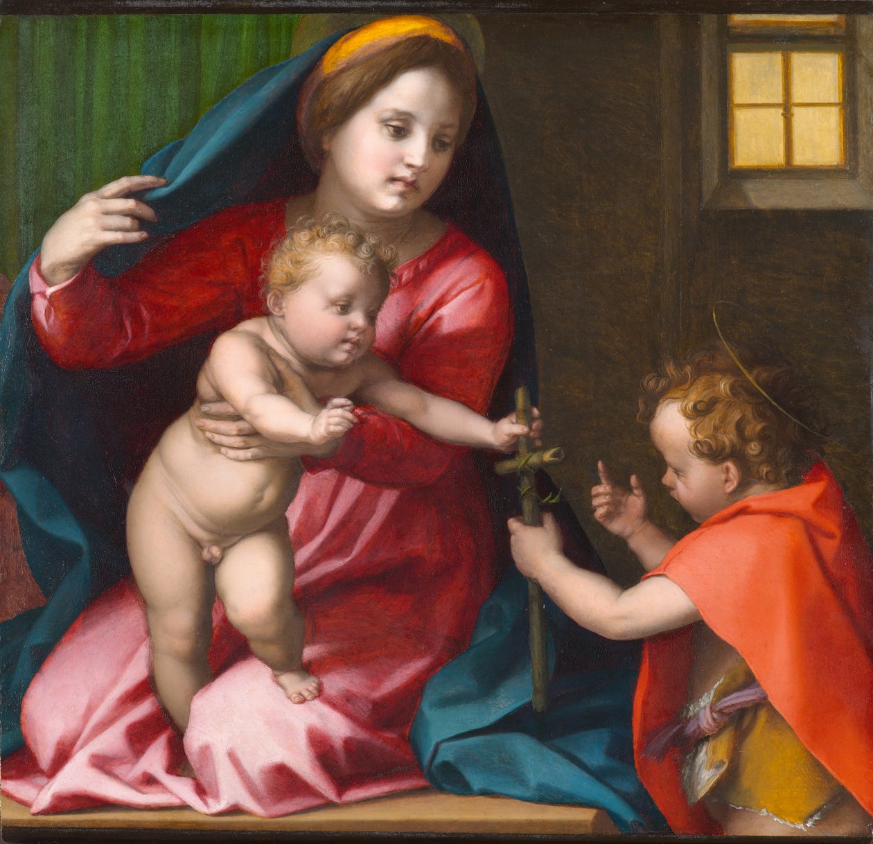 Madonna mit Kind und Johannes dem Täufer von Andrea del Sarto