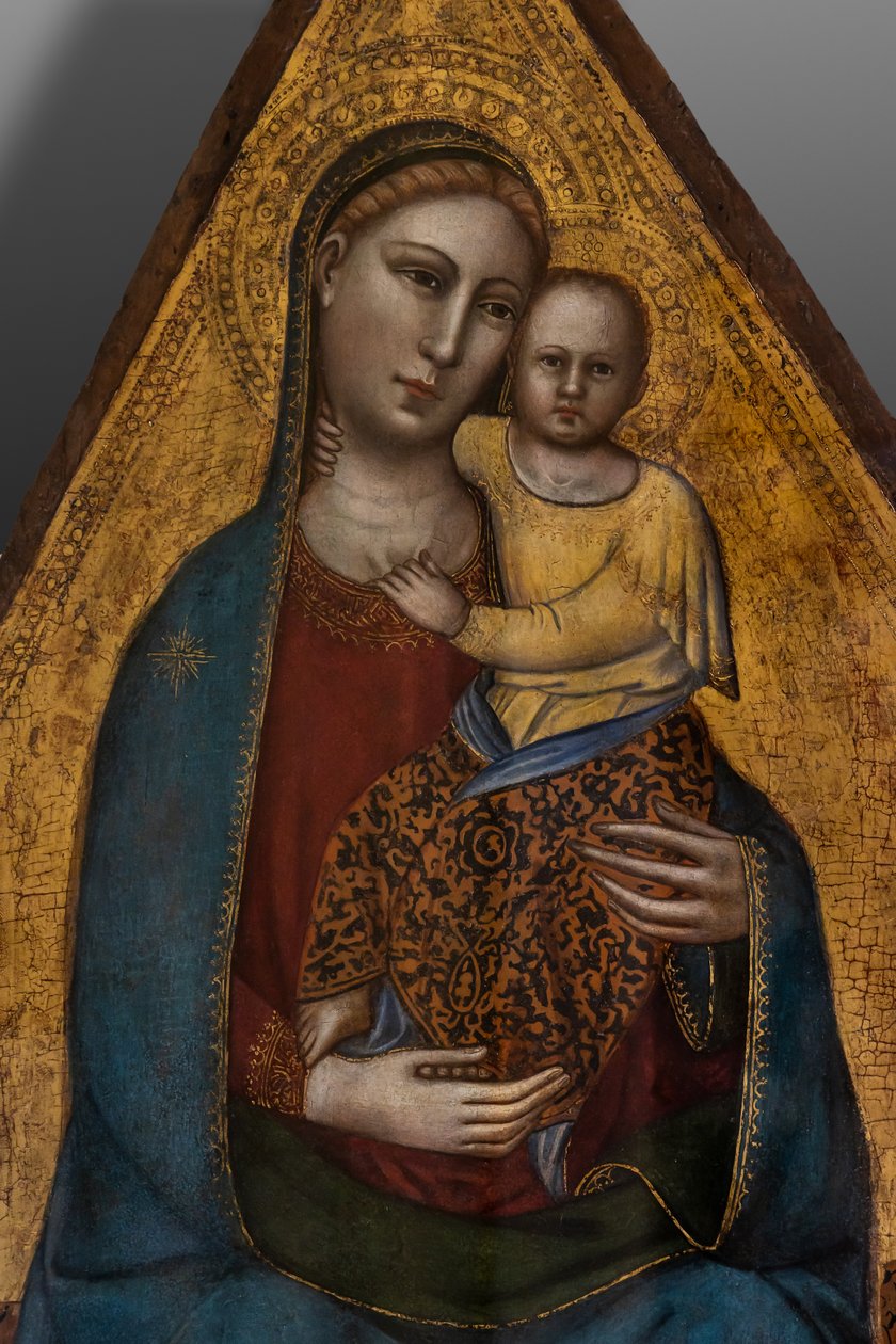 Thronende Madonna und Jesuskind von Andrea di Cione (attr.to) Orcagna