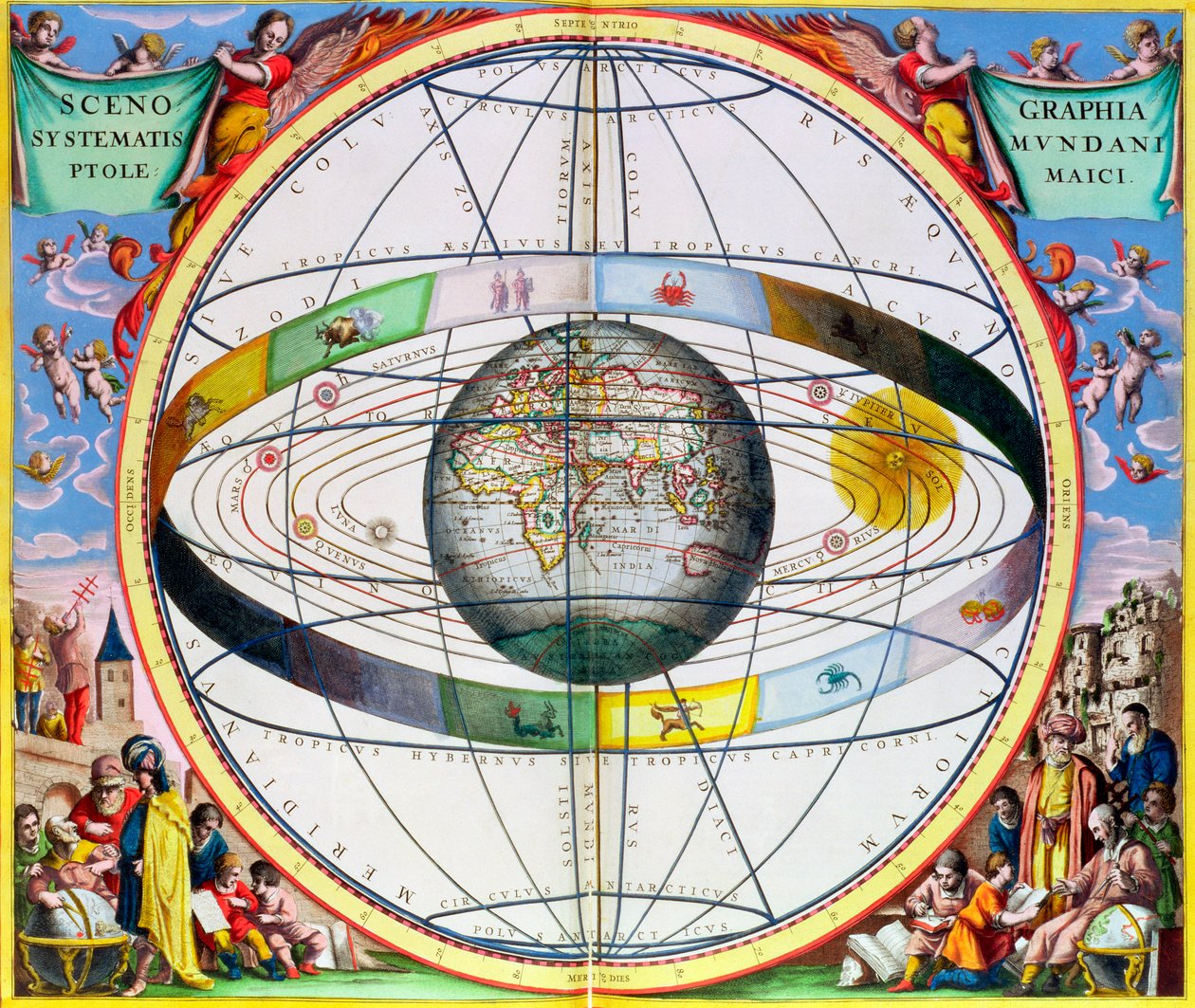 Karte der christlichen Sternbilder, 1660-1661 von Andreas Cellarius