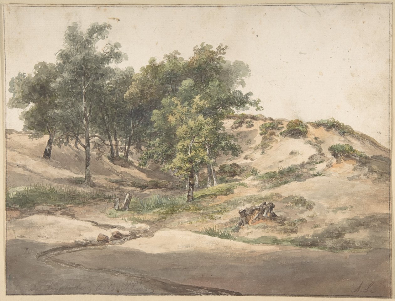 Waldlandschaft in der Nähe von Beekhuizen von Andreas Schelfhout