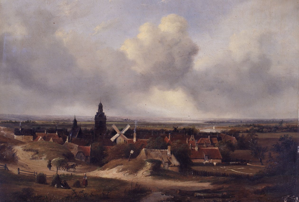 Panoramische Stadtansicht von Andreas Schelfhout