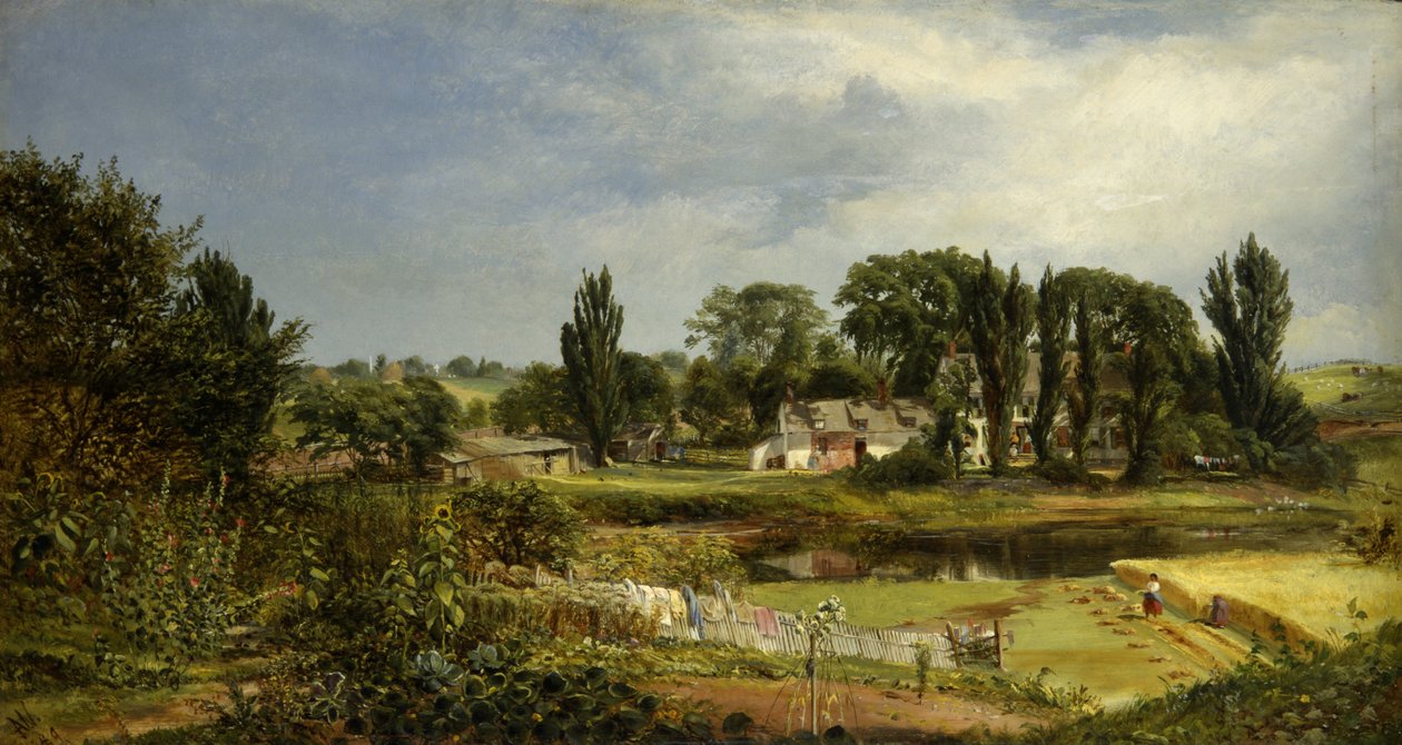 Long Island Homestead, Studie aus der Natur von Andrew W. Warren