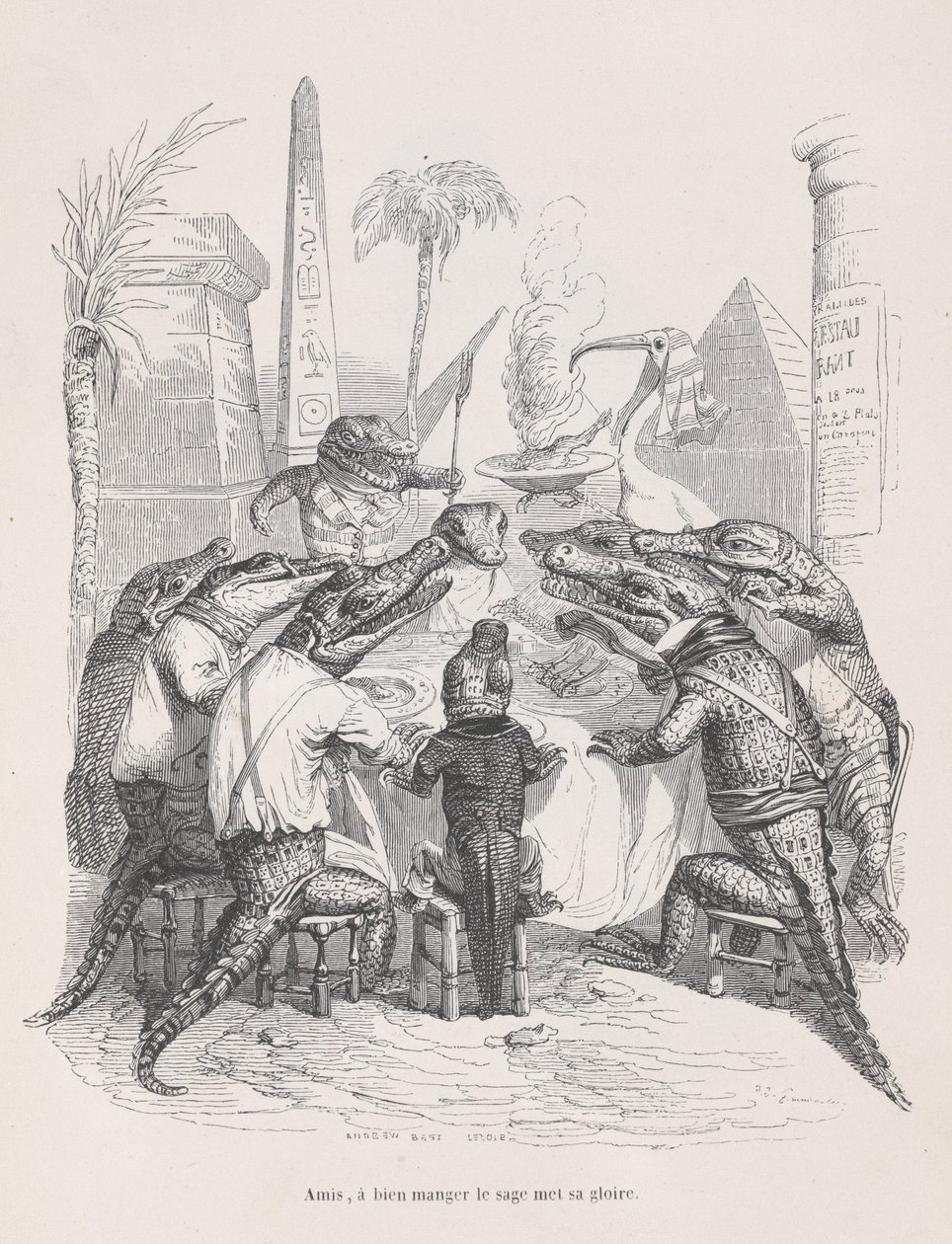 Freunde, der Weise legt seinen Ruhm ins gute Essen aus Szenen aus dem Privaten..., ca. 1837-47 von Andrew Best Leloir