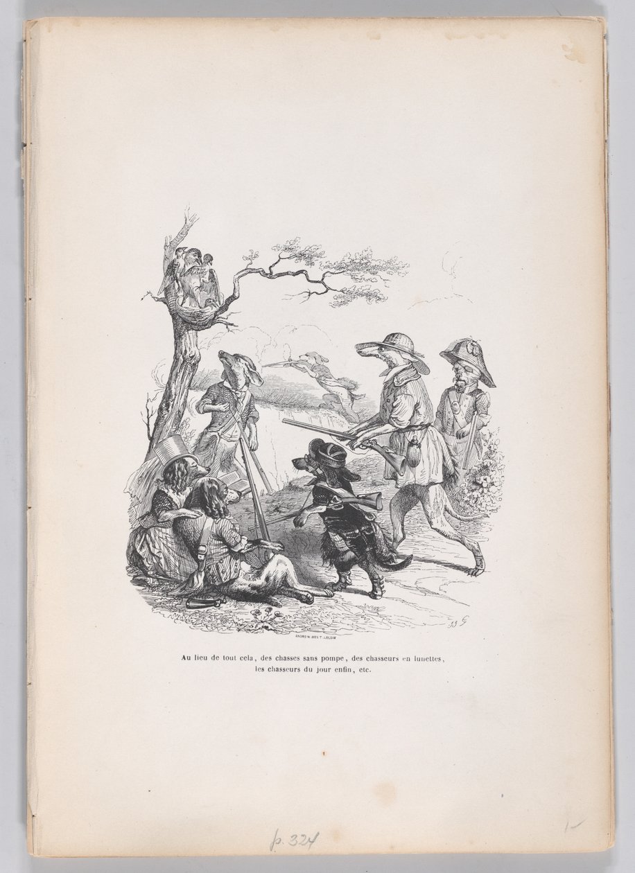 Statt all dem... aus Szenen aus dem privaten und öffentlichen Leben der Tiere, ca. 1837-47 von Andrew Best Leloir