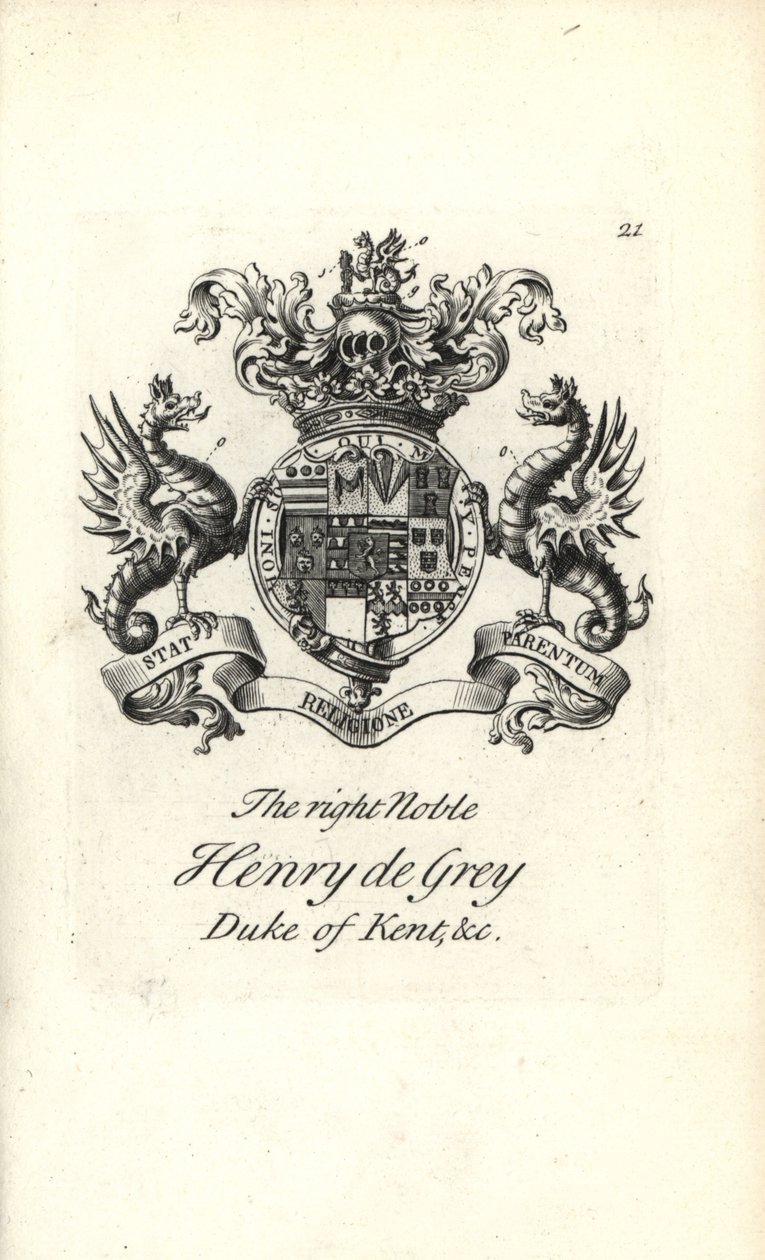 Wappen und Wappenschild des edlen Henry de Grey von Andrew Johnston