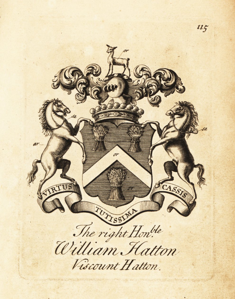 Wappen des Hochwohlgeborenen William Hatton von Andrew Johnston