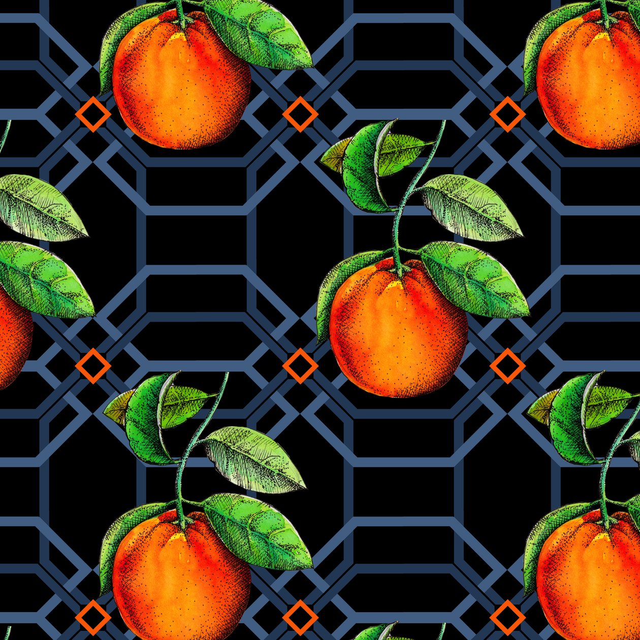 Oranges Geometrisches von Andrew Watson