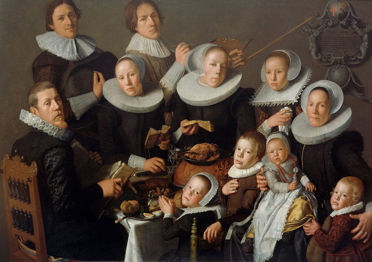 Porträt des Malers Andries van Bochoven und seiner Familie, 1629 von Andries van Bochoven