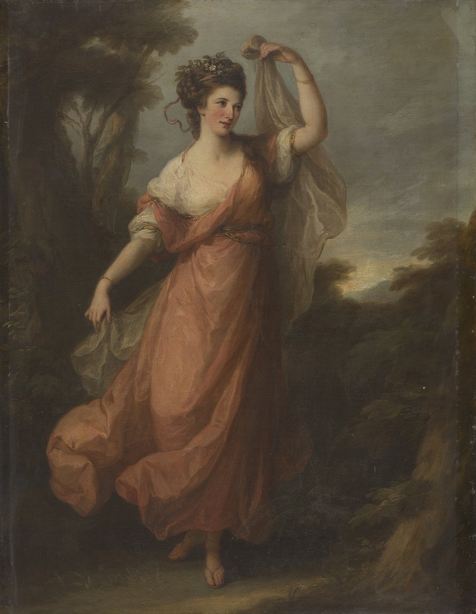 Eine tanzende junge Frau als Terpsichore von Angelica Kauffmann