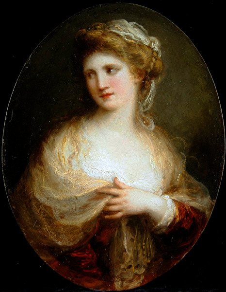 Porträt einer Dame mit gelbem Schal von Angelica Kauffmann