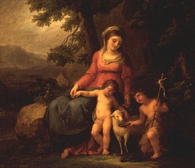 Die Jungfrau Maria mit dem Christkind und Johannes dem Täufer von Angelica Kauffmann