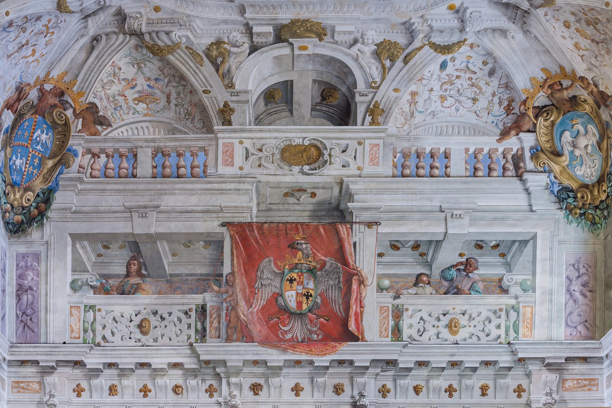 Halle mit den Bologna-Quartieren, Halle der Wachen, Este Herzogspalast, Sassuolo, Italien von Angelo Michele Colonna