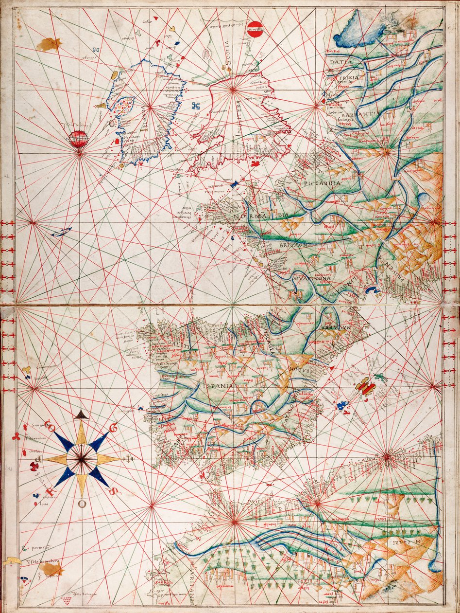 Atlantikküsten Europas und westliches Mittelmeer von Angelo de Conte Freducci