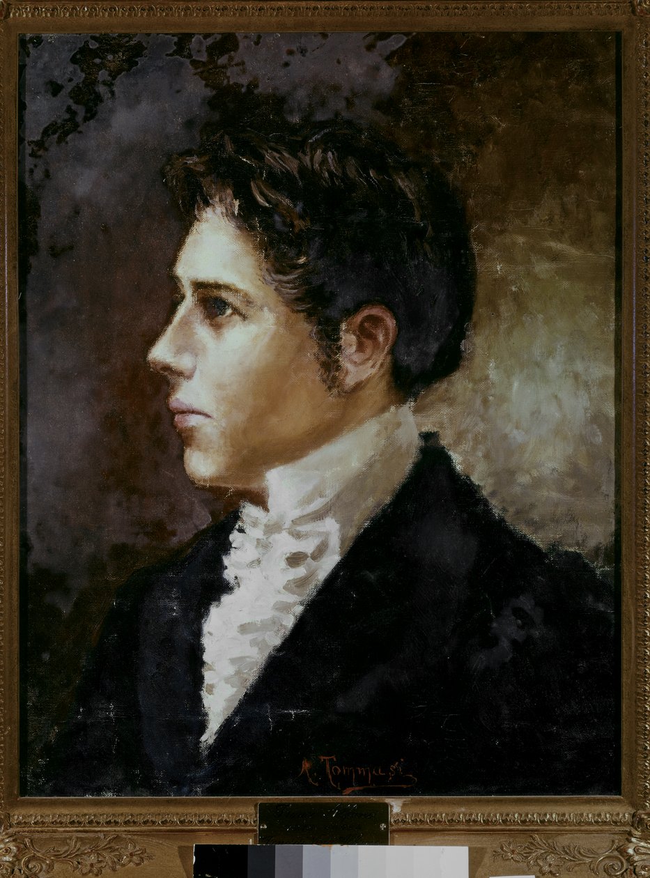 Porträt von Franco Alfano von Angiolo Tommasi