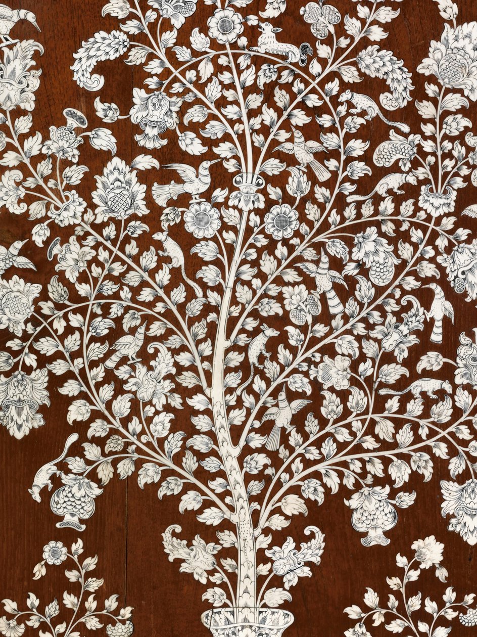 Bureau-Schrank, Vizagapatam, ca. 1720-30 (Elfenbein, Teak, Ebenholz & Schildpatt) von Anglo Indian School