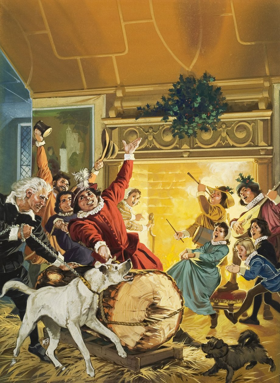 Das Einbringen des Weihnachtsklotzes von Angus McBride
