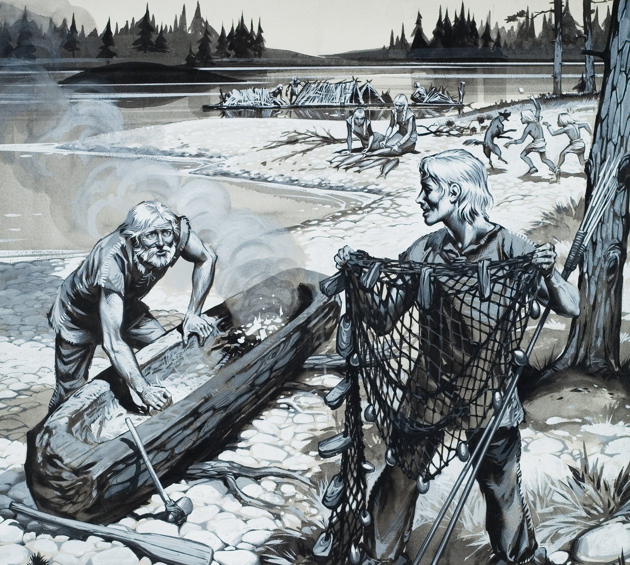 Die Waldmenschen Skandinaviens von Angus McBride