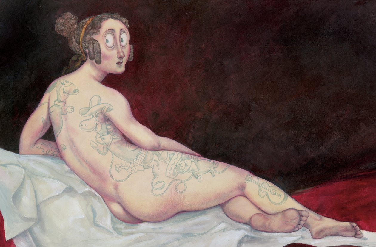 Liegender Akt mit Tinte, 2018 von Anita Kunz